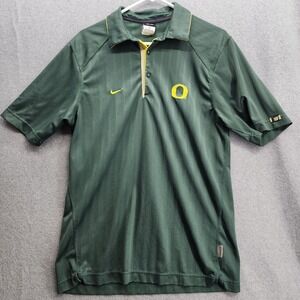Nike Dri-Fit Oregon Ducks Green Polo Shirt Men's Size Medium